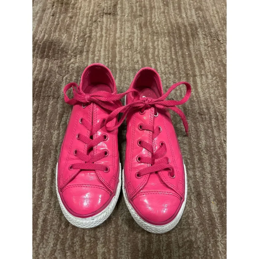 Converse All Star‎ Girls Hot Pink Synthetic 662321C Sneaker Size 1